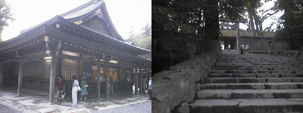 伊勢神宮正宮(右)