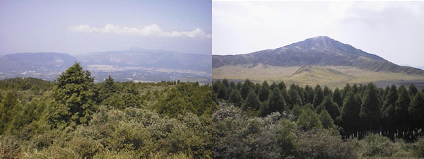 阿蘇山からの眺め